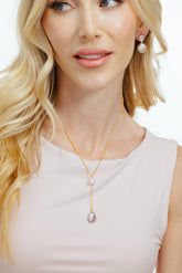 DIANA DOUBLE BAROQUE DROP EARRINGS